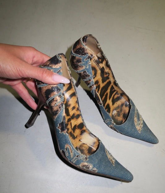 Roberto Cavalli Denim Heels