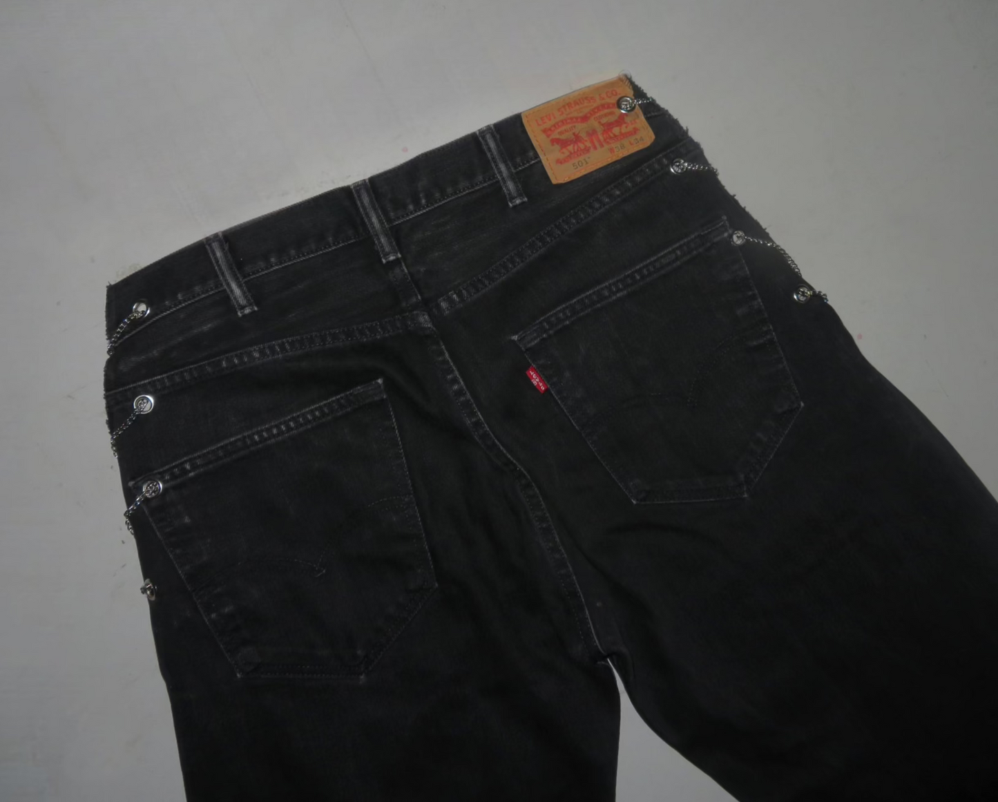 Reworked Levis Chain Jeans