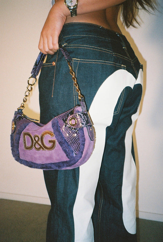 Dolce & Gabbana Baguette Bag - Purple